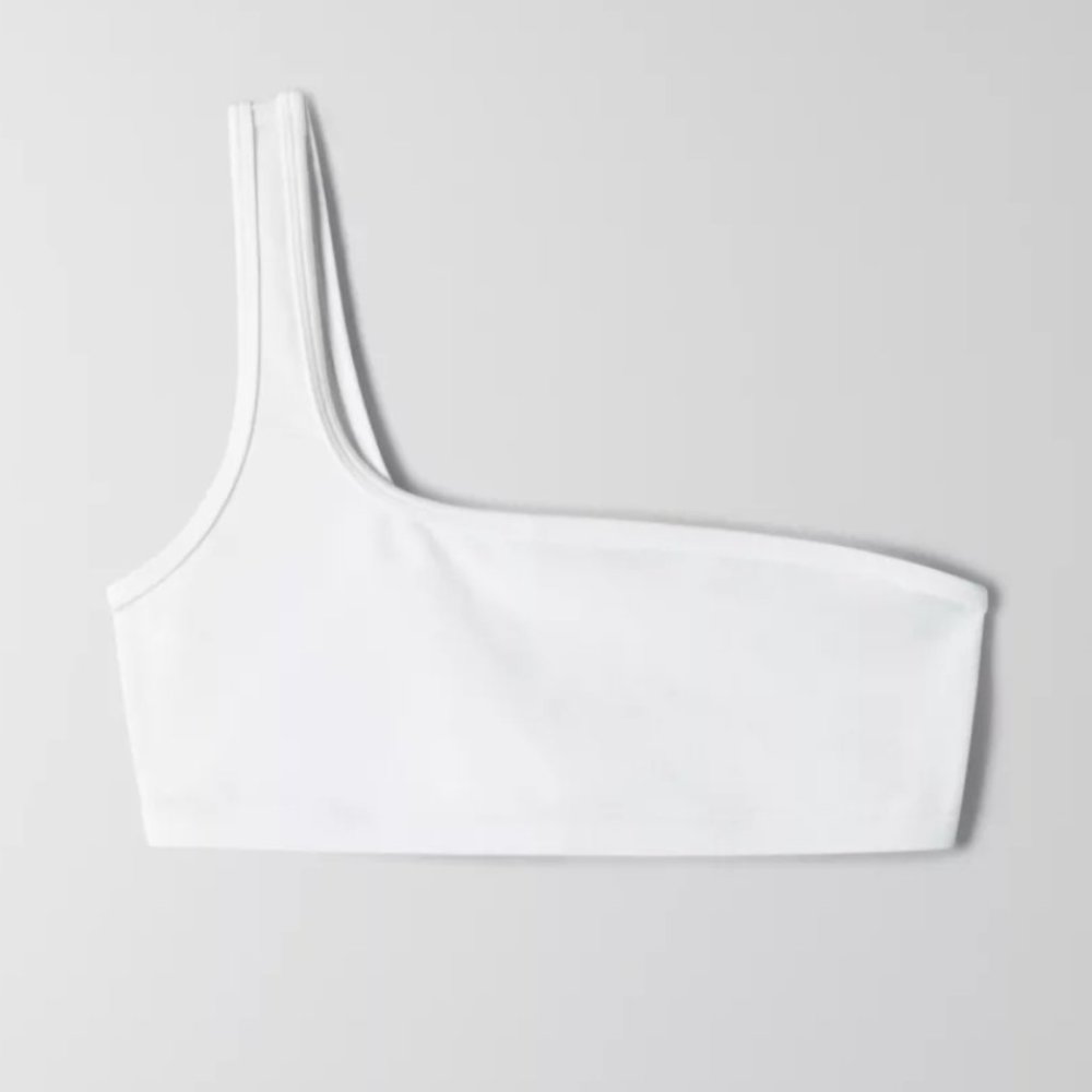 Aritzia Tna One Shoulder Bra Top (Glacier Light Blue)